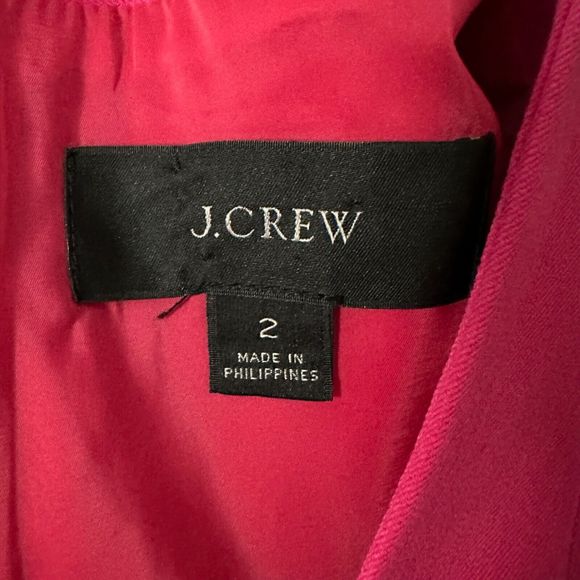 J. CREW V-Neck Bi-Stretch Cotton Sheath Dress in Soft Fuchsia - Picture 9 of 14